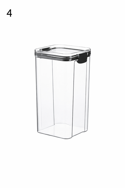 Multipurpose Food Storage Containers Set - Clear Jars with Lids for Cereal, Candy, and Dry Goods